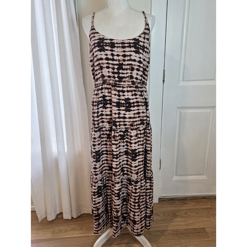Torrid Maxi Dress‎ 2 Sleeveless Brown Tie Dye